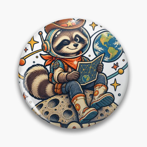 Item preview, Earth Is My Side Quest Space Raccoon designed and sold by NoorCanvasArt.