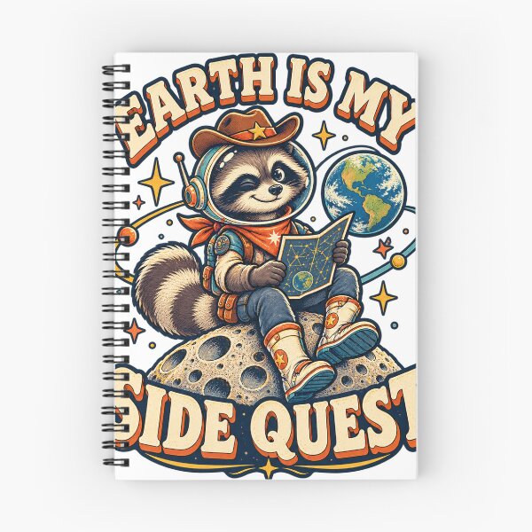 Item preview, Earth Is My Side Quest Space Raccoon designed and sold by NoorCanvasArt.