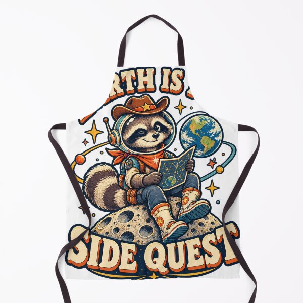 Item preview, Earth Is My Side Quest Space Raccoon designed and sold by NoorCanvasArt.
