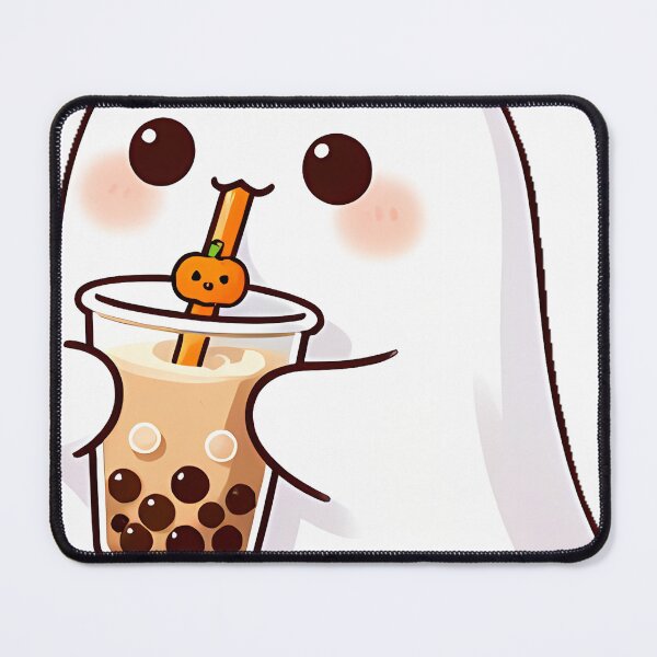Item preview, Cute Ghost with Iced Boba Coffee Icon designed and sold by pumsquare.