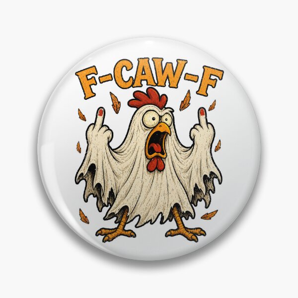 Item preview, F Caw F Funny Humor Quote Rooster Meme Chicken Halloween designed and sold by watanabeee.
