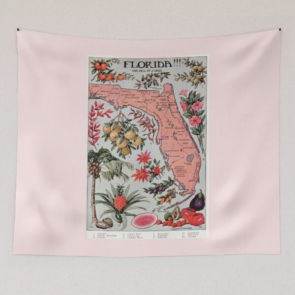 Artikelvorschau, Florida!!! Taylor Swift • Swiftie-Kunst • Vintage-Florida-Karte entworfen und verkauft von Mermaid's Treasure.
