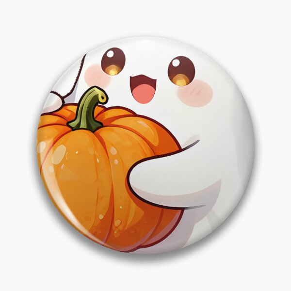 Item preview, Cute Ghost Hugging Giant Autumn Pumpkin Icon designed and sold by pumsquare.