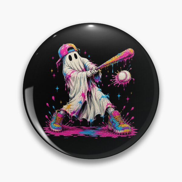 Item preview, Halloween Baseball Pumpkin Spooky Drip Icecream designed and sold by elongatedjazz.