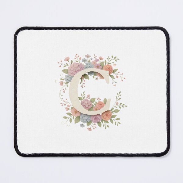 Item preview, Cream Letter C Floral Monogram designed and sold by ITCHAWAWAA.