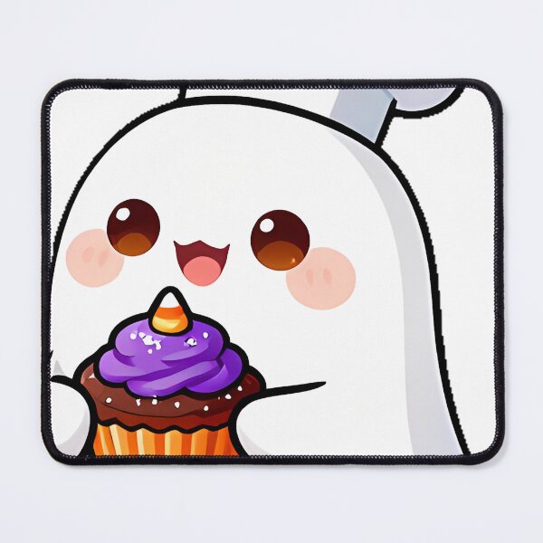 Item preview, Cute Ghost Baker with Spooky Halloween Cupcake Icon designed and sold by pumsquare.