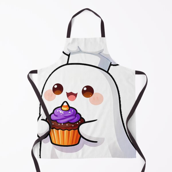 Item preview, Cute Ghost Baker with Spooky Halloween Cupcake Icon designed and sold by pumsquare.