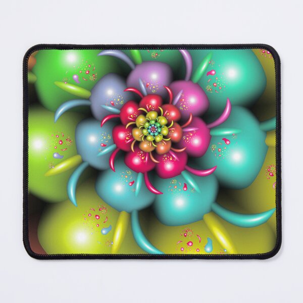 Item preview, Vibrant Floral Fractal Blooming Spiral Design designed and sold by pinkal.