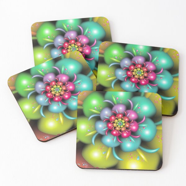 Item preview, Vibrant Floral Fractal Blooming Spiral Design designed and sold by pinkal.