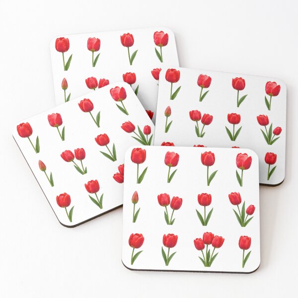 Item preview, Red Tulip Flower Botanical Elements Set Spring Aesthetic Sticker pack Sheet designed and sold by Rehnair.