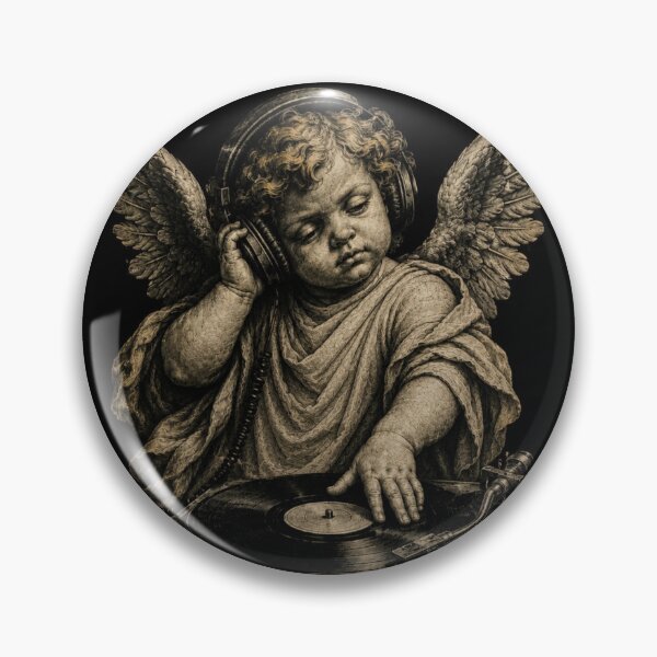 Item preview, Renaissance DJ Cherub Spinning Vinyl – Vintage Classical Art. designed and sold by SaraSumi.