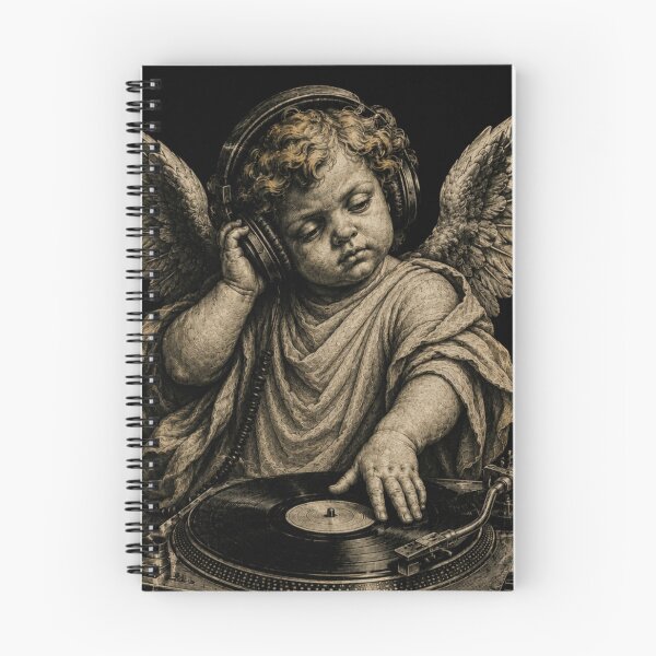 Item preview, Renaissance DJ Cherub Spinning Vinyl – Vintage Classical Art. designed and sold by SaraSumi.