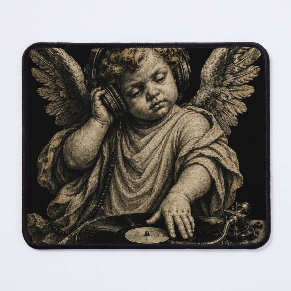 Item preview, Renaissance DJ Cherub Spinning Vinyl – Vintage Classical Art. designed and sold by SaraSumi.