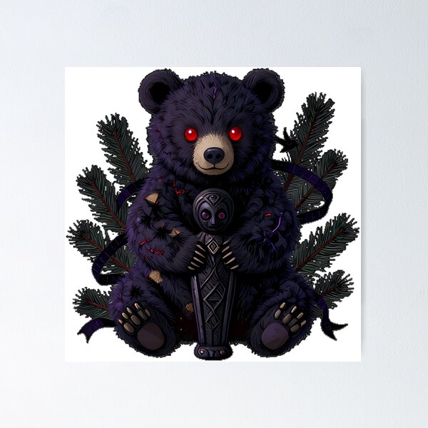 Item preview, Gothic Zombie Bear Cub designed and sold by IllumeInk.