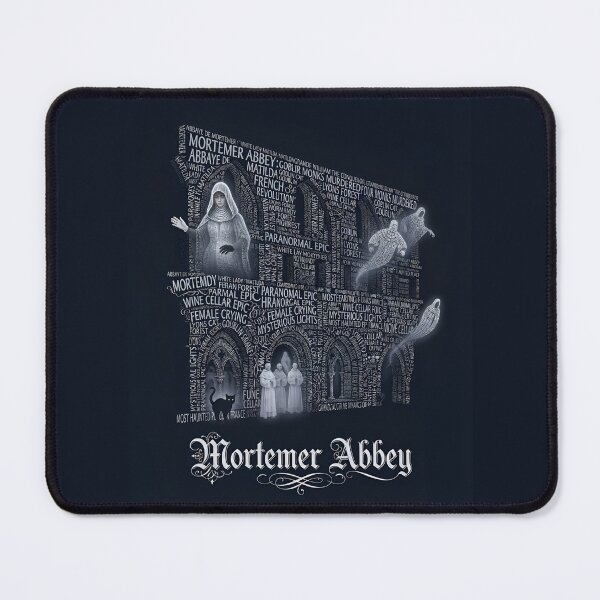 Item preview, Mortemer Abbey Normandy France White Lady Ghost Typography Art designed and sold by naughty-raccoon.