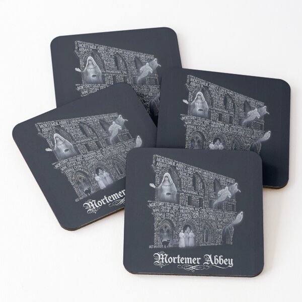 Item preview, Mortemer Abbey Normandy France White Lady Ghost Typography Art designed and sold by naughty-raccoon.