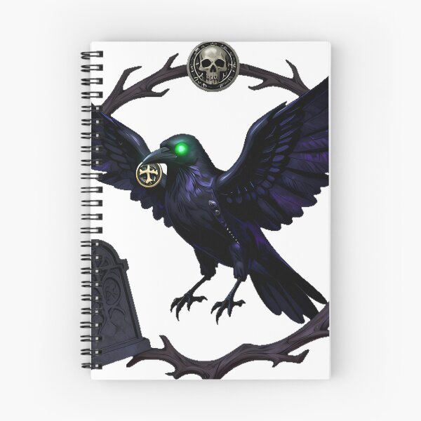Item preview, Gothic Zombie Cemetery Crow designed and sold by IllumeInk.