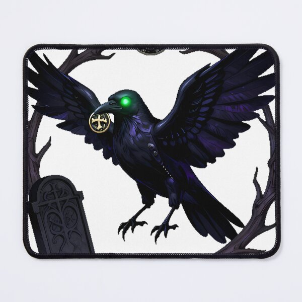 Item preview, Gothic Zombie Cemetery Crow designed and sold by IllumeInk.