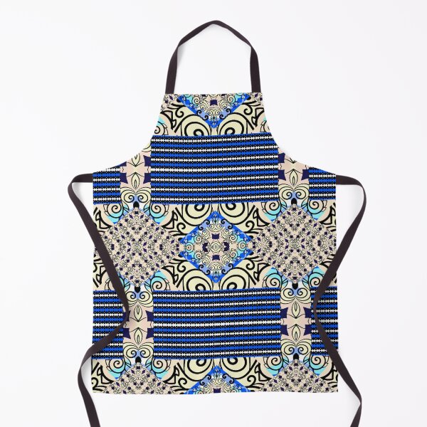 Item preview, Azure Mosaic – Blue and Ivory Geometric African Pattern designed and sold by Chamalion.