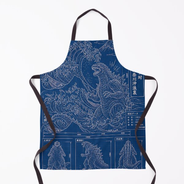 Item preview, Godzillla vs The Great Wave Blueprint designed and sold by Art Dila Studio.