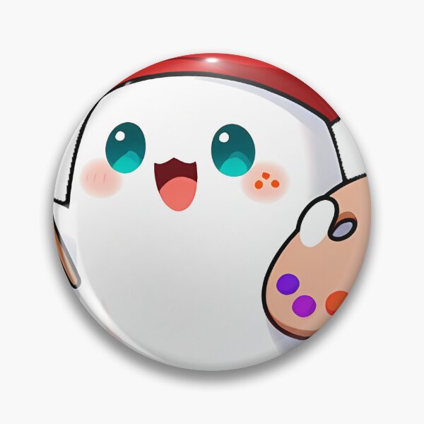 Item preview, Cute Ghost Artist with Paintbrush and Wooden Palette Icon designed and sold by pumsquare.