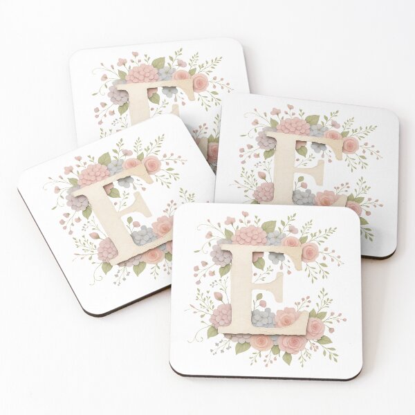 Item preview,  Letter E Floral Botanical Initial Monogram designed and sold by ITCHAWAWAA.