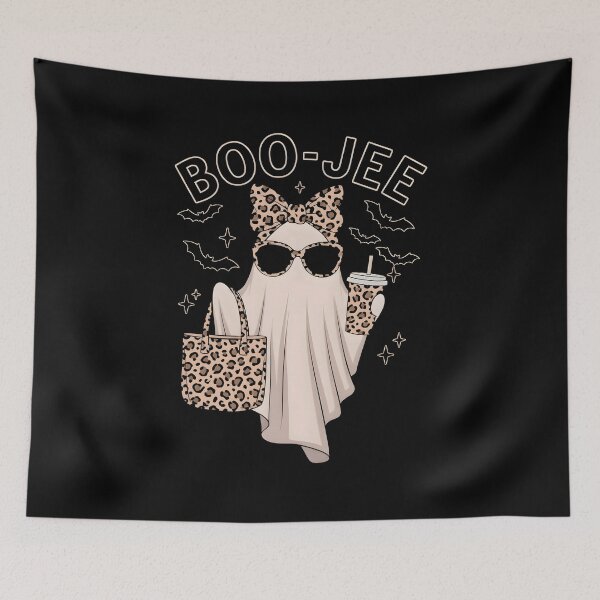 Item preview, Boo Jee Ghost Shirt, Funny Halloween Ghost Graphic Tee, Leopard Print Spooky Season Fall Gift designed and sold by MandrakeCreati.