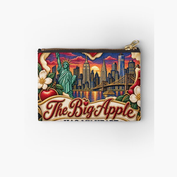 Item preview, Big Apple Has My Heart Embroidery – New York City Skyline Love Design designed and sold by Emoji Emblems.