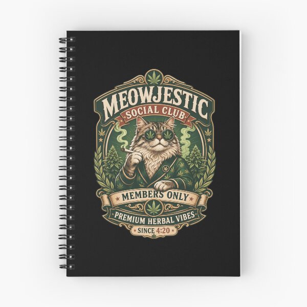 Item preview, Meowjestic Social Club Funny Cannabis Cat 420 Herbal Vibes designed and sold by camronrufuh.