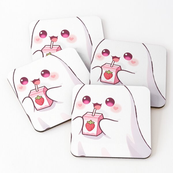 Item preview, Cute Ghost with Strawberry Milk Box Icon designed and sold by pumsquare.