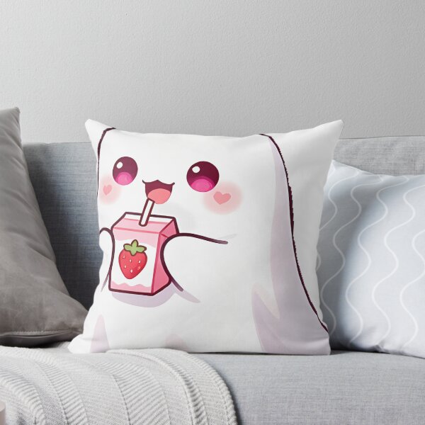 Item preview, Cute Ghost with Strawberry Milk Box Icon designed and sold by pumsquare.