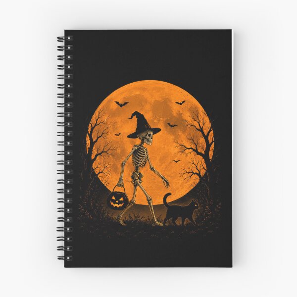 Item preview, Halloween Skeleton Witch Trick or Treat with Black Cat designed and sold by Kladhadredo.
