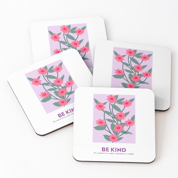 Item preview, Be Kind For Everyone Is Fighting A Hard Battle Floral Art designed and sold by chatzous.