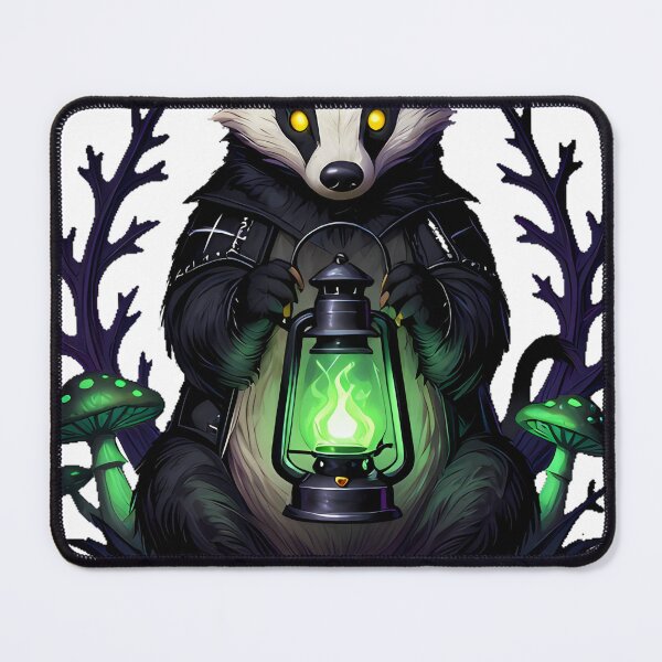 Item preview, Gothic Zombie Badger designed and sold by IllumeInk.