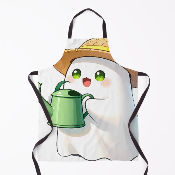 Item preview, Cute Ghost Gardener with Green Watering Can Icon designed and sold by pumsquare.