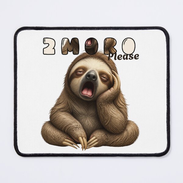 Item preview, 2Moro Please – Sleepy Sloth Humor designed and sold by El-RoiDesigns.