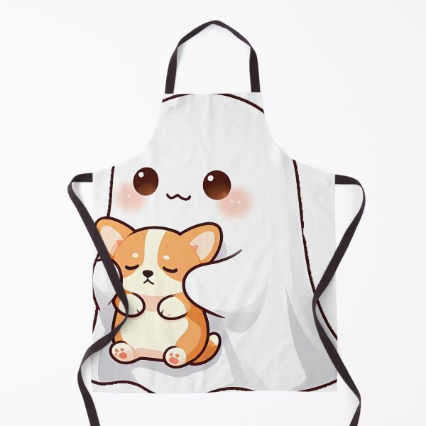 Item preview, Cute Ghost Cradling Sleeping Corgi Puppy Icon designed and sold by pumsquare.