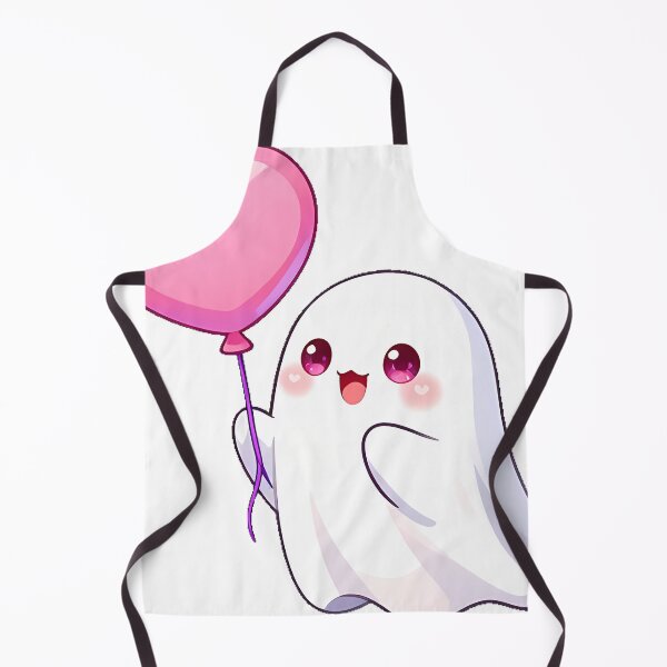 Item preview, Cute Ghost Holding Pink Heart Balloon Icon designed and sold by pumsquare.