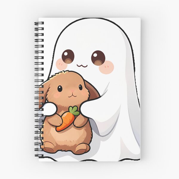 Item preview, Cute Ghost Cuddling Fluffy Bunny Rabbit Icon designed and sold by pumsquare.