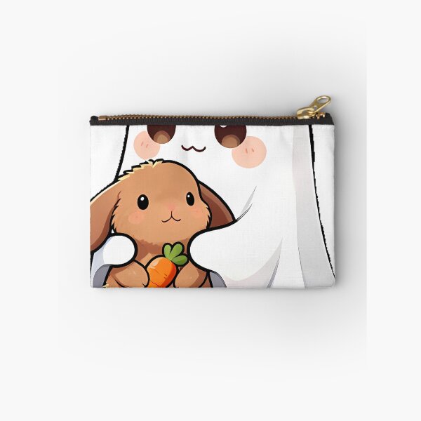 Item preview, Cute Ghost Cuddling Fluffy Bunny Rabbit Icon designed and sold by pumsquare.