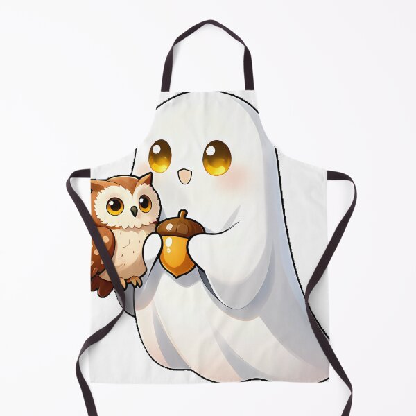 Item preview, Cute Ghost with Little Barn Owl Friend Icon designed and sold by pumsquare.