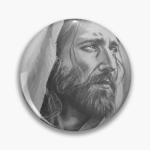 Item preview, Jesus Christ Pencil Portrait | Hand-Drawn Christian & Religious Art designed and sold by ConorKeeganArt.