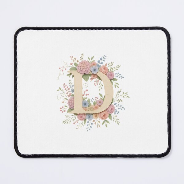 Item preview, Floral Letter D Monogram Watercolor designed and sold by ITCHAWAWAA.