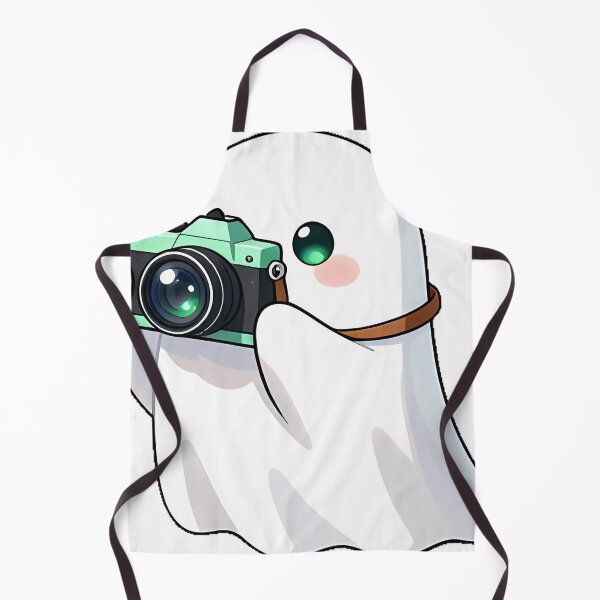 Item preview, Cute Ghost Photographer with Vintage Camera Icon designed and sold by pumsquare.