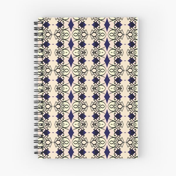 Item preview, Ivory Faces – Midnight blue and cream geometric African pattern designed and sold by Chamalion.