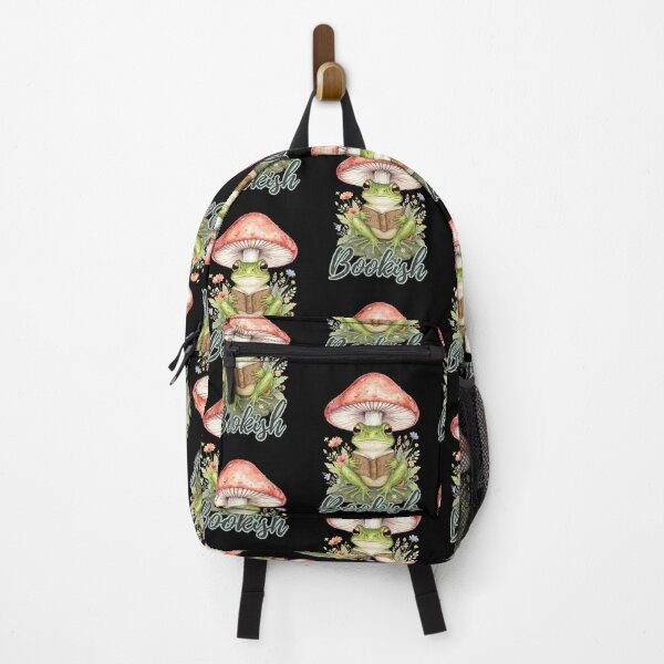 Item preview, Bookish Frog Reading Under Mushroom - Cottagecore Book Love designed and sold by BellabdO.