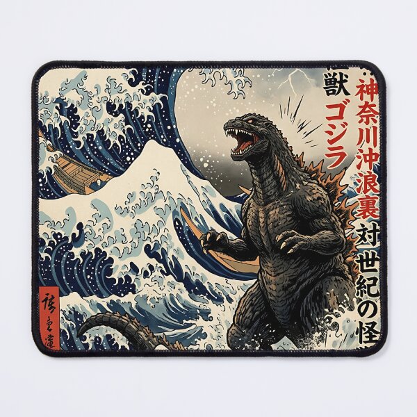 Item preview, Godzillla vs The Great Wave Blueprint designed and sold by Art Dila Studio.