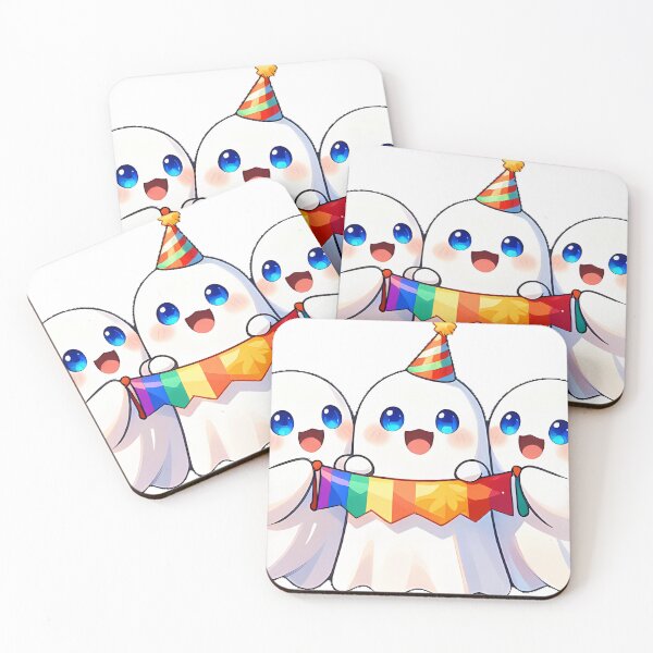 Item preview, Cute Ghost Trio Boo Crew Celebration Icon designed and sold by pumsquare.