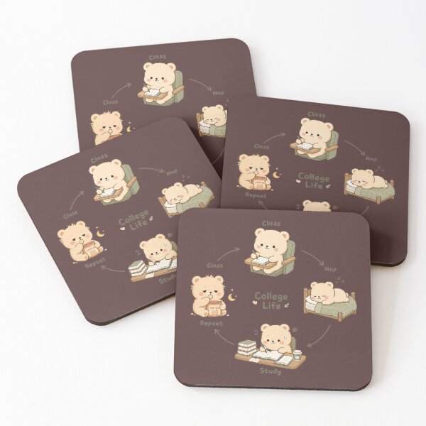 Item preview, College Life Loop Cycle | Cute Character Design designed and sold by MOCH- ART.