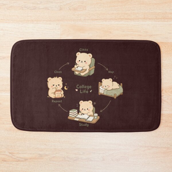 Item preview, College Life Loop Cycle | Cute Character Design designed and sold by MOCH- ART.